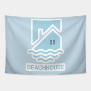 Abstract Wave And House Home Logo Design. Creative Modern Beach property logo design. Tapestry