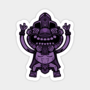 aztec warrior purple Magnet