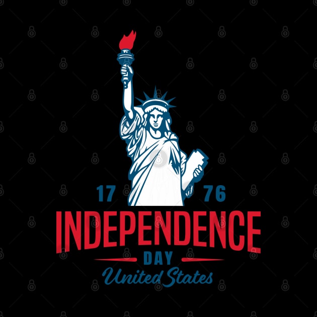 4th of July 1776  American independence day design by AJ techDesigns