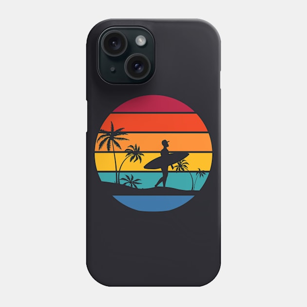 California Surfing retro Surfer Phone Case by Foxxy Merch