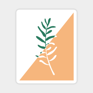 Modern minimal style olive tree branch illustration Magnet