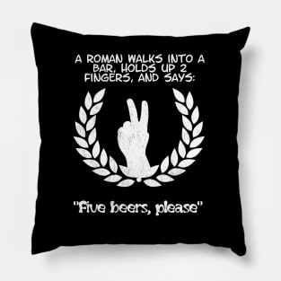 Five beer please nerd joke Pillow