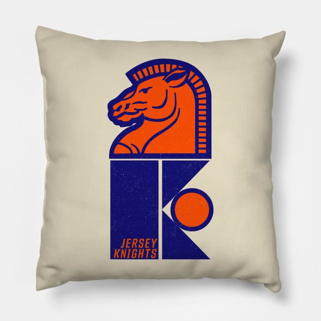 Defunct Jersey Knights WHA Hockey 1974 Pillow by LocalZonly