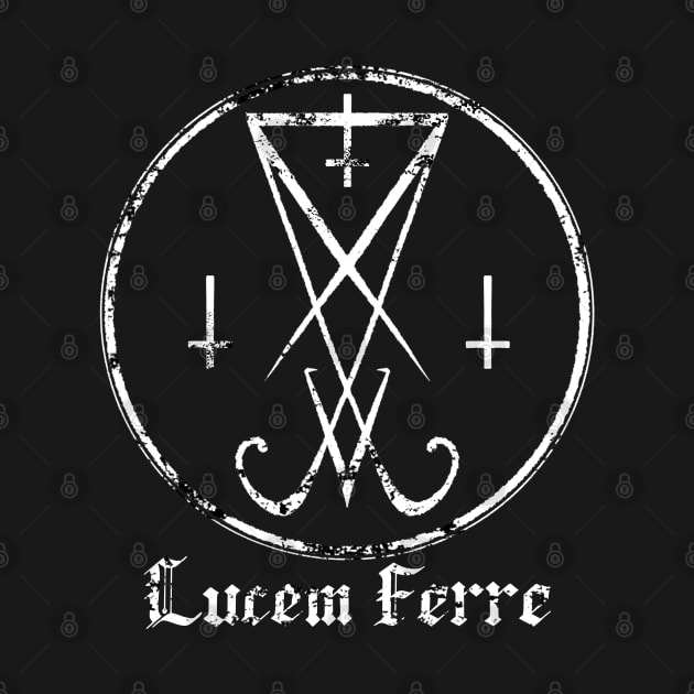 Lucifer - Seal of Satan, Devil, Dark Art, Lucem Ferre Sticker by SSINAMOON COVEN