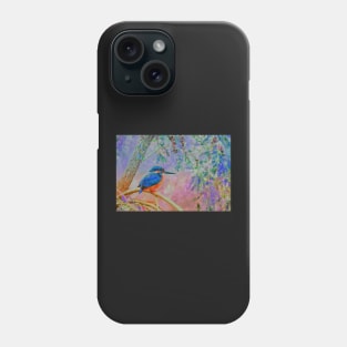 Kingfisher, Watercolour, Impressionist, Wildlife, Animal, Bird, Australia, Phone Case