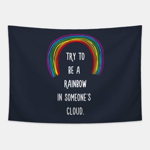 Rainbow in Someone's Cloud Tapestry by quotysalad