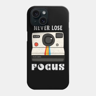 Photographer Never Lose Focus Vintage 70s Camera Phone Case