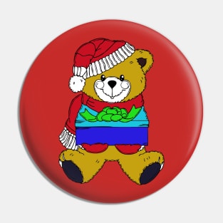 Teddy Bear Christmas Pin