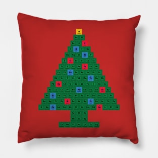 Chemistry Christmas Tree Periodic Table Pillow