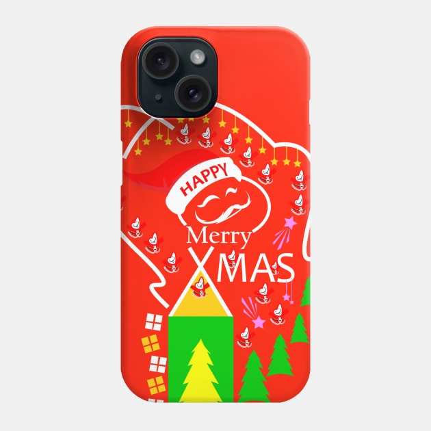 christmas funny gnomes Phone Case by creative7