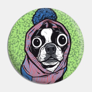 Boston Terrier Sweater Hoodie Pin