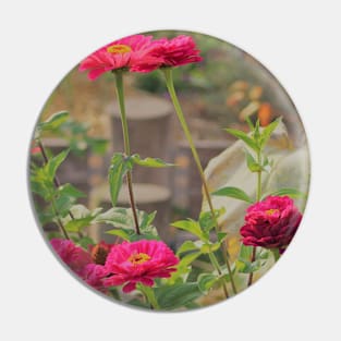 Pink Flower Fields Pin