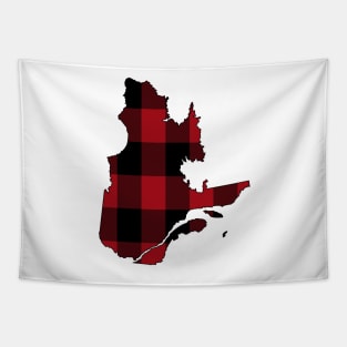 Quebec in Red Plaid Tapestry