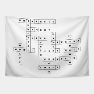 (1965TMOU) Crossword pattern with words from a famous 1965 science fiction book. Tapestry