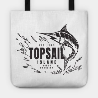 Vintage Marlin Fishing at Topsail Island, North Carolina Tote