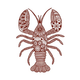 Lobster (brown and white vertical) T-Shirt