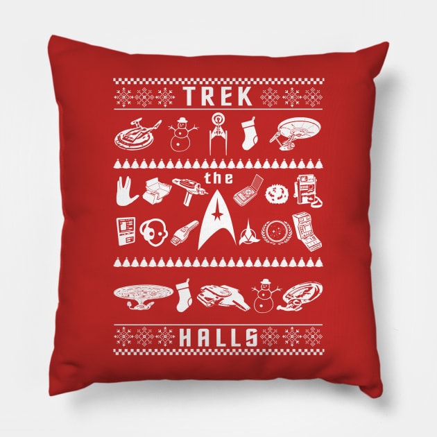 Trek the Halls Pillow by bingpot