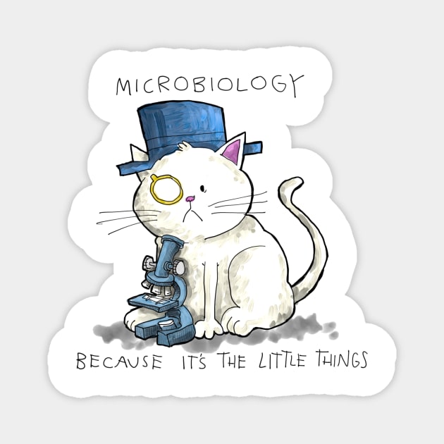 Dapper Cat - Microbiology Magnet by johnnybuzt