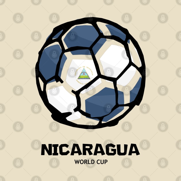 Nicaragua Football Country Flag by KewaleeTee