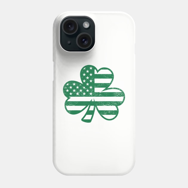 Irish American Pride - Shamrock American Flag Phone Case by TwistedCharm