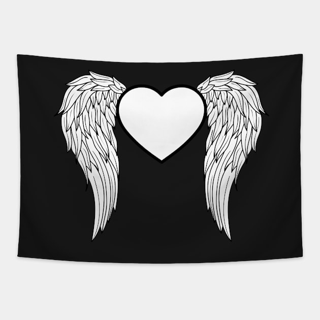 Heart with Wings Tapestry by RavenRarities