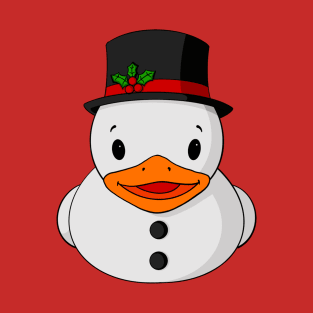 Fancy Snowman Rubber Duck T-Shirt