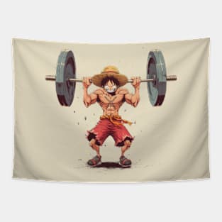 luffy lifting weight Tapestry