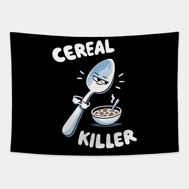 Cereal Killer Bowl Tapestry by DoodleDashDesigns