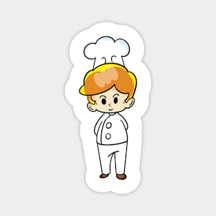 chef cartoon character  drawing design Magnet