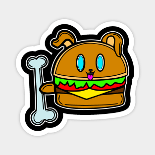 Kawaii Puppy Dog Cheeseburger Magnet