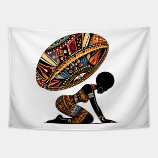 Afrocentric Woman Fabric Tapestry