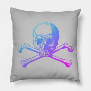 Aesthetic skull and crossbones Pillow