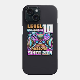 10th Birthday Gamer 10 Year Old Bday Boy Ten Son Phone Case