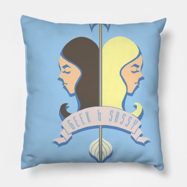 Geek and Sassy Pillow by thejennyposition