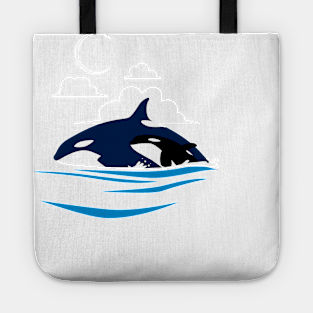 Killer whale Mom and her baby Tote