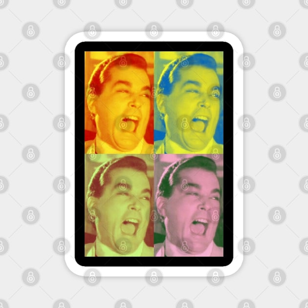 Ray Liotta Laugh mafia gangster movie Goodfellas painting multi-color Magnet by xsdni999