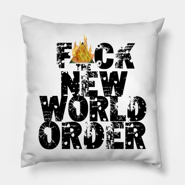 F*CK The N.W.O (Black) Pillow by StrangeBrewpodcast