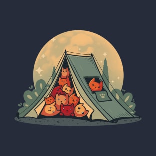 Cat Camping - Outdoor Kittens T-Shirt