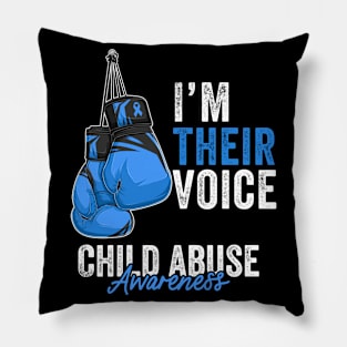 Child Abuse Prevention Awareness Month Blue Ribbon gift idea Pillow