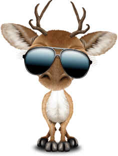 Cute Baby Deer Wearing Sunglasses Magnet