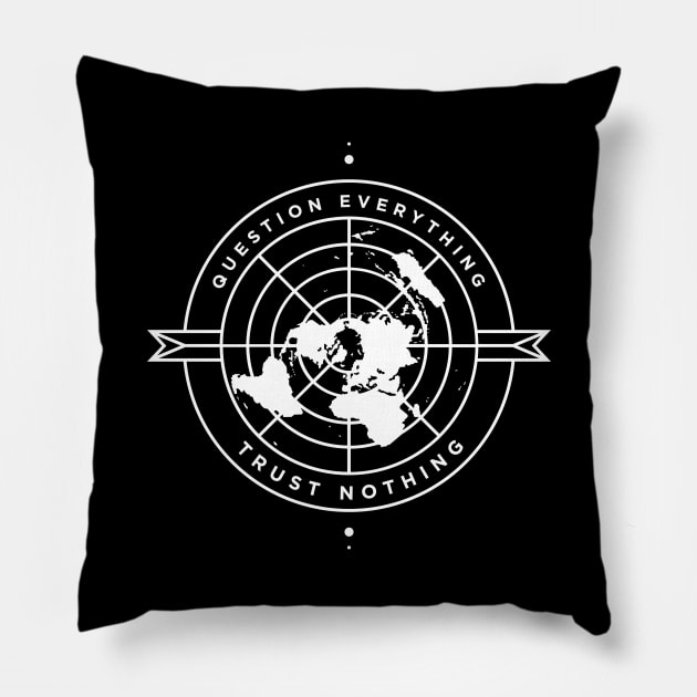 Flat Earth Pillow by averymuether