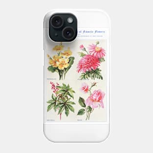 Flower watercolor illustration (1915) Phone Case