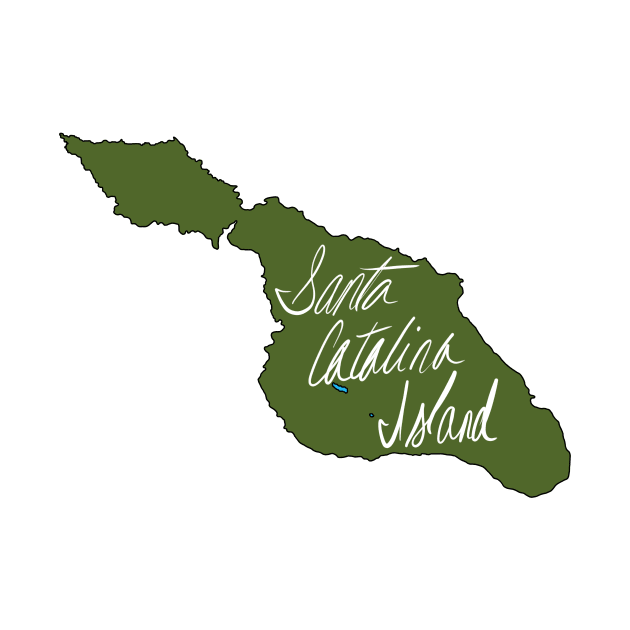 Santa Catalina Island Map Named by CorrieMick