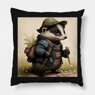 Garden Rustler Badger #4 Pillow