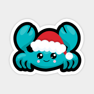 Blue Crab Christmas Magnet