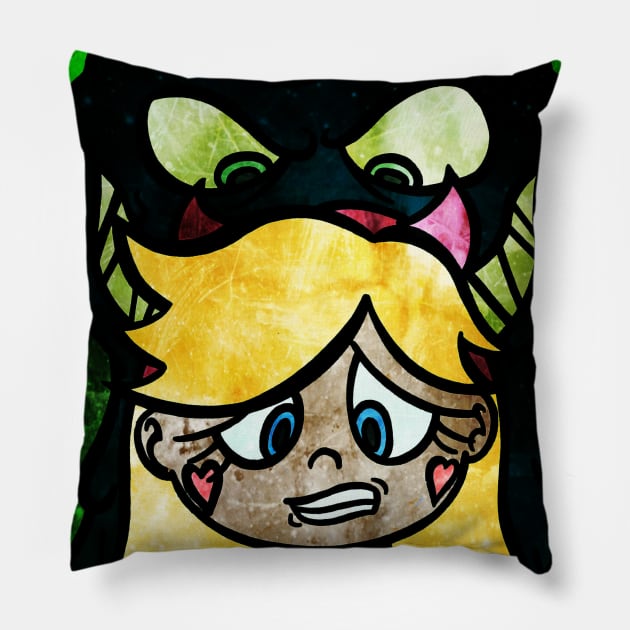 Star vs Toffee Pillow by ScribbleSketchScoo