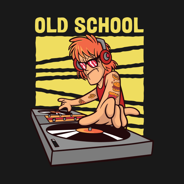 Old School DJ // Funny DJ Cartoon by SLAG_Creative