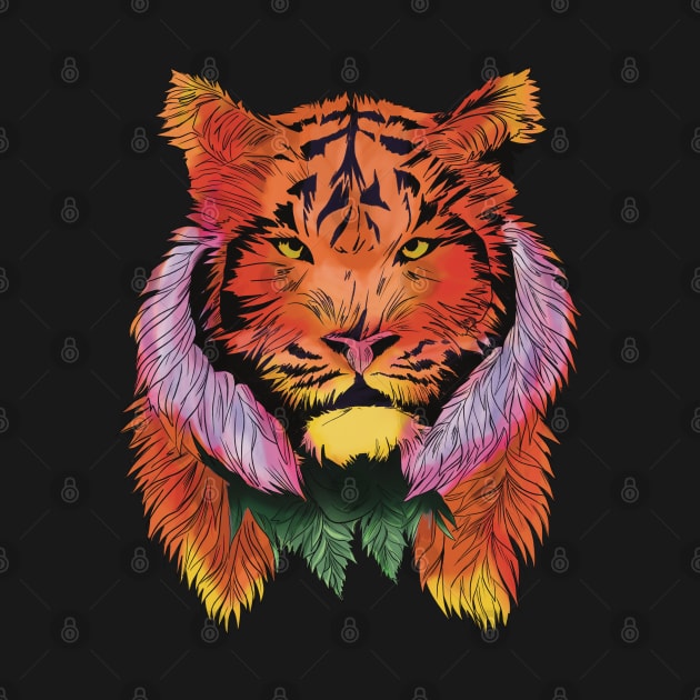 A Colorful Tiger Made From Plant by EzekRenne