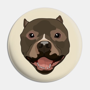 Pitbull Face Pin