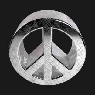 Peace - 3D - Scratched-Metal T-Shirt